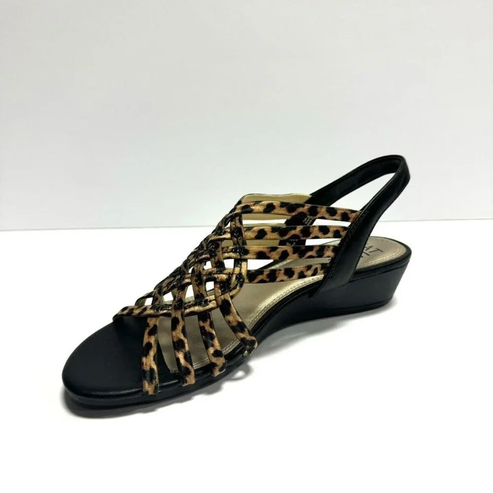 Naturalizer Womens Remix Slingback Sandal Leopard Print Size 6 M